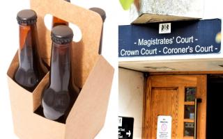A Brading man became belligerent after being refused free beer at a shop.