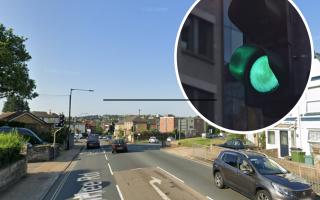Traffic lights have been causing delays at Coppins Bridge.