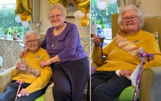 Barbara Bennett, who turned 100 earlier in February, with her sister Marianne Brooke, who celebrated her 91st birthday also earlier in February