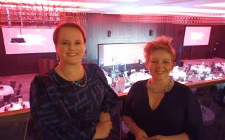 County Press co-editors Lori Little and Lucy Morgan at the Newspaper Awards 2024 in London