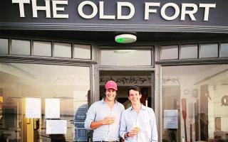 Will Simonds and Justin Evelegh, co-owners and proprietors of The Old Fort in Seaview