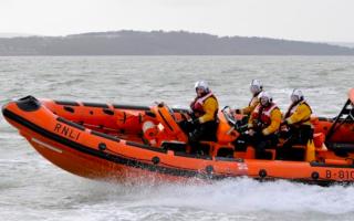 Cowes RNLI lifeboat on The Solent.